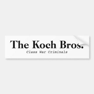Koch Bros. Class War Bumper Sticker