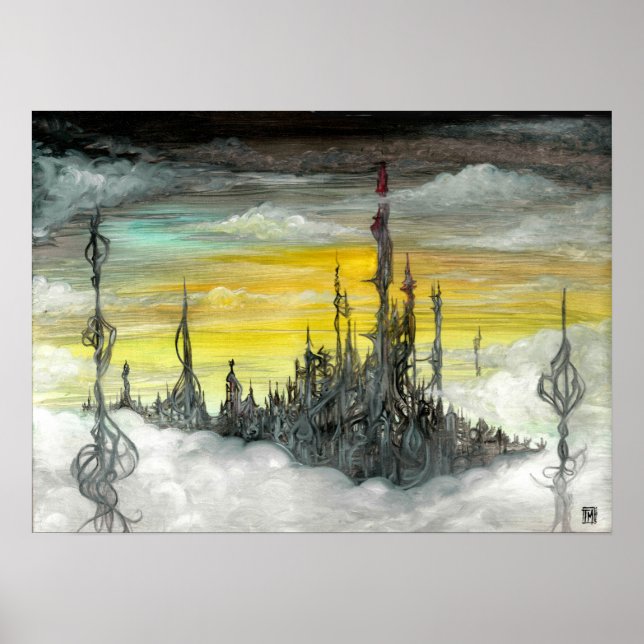 Koch City Oil on Gesso Board by Toby Mikle Poster (Front)