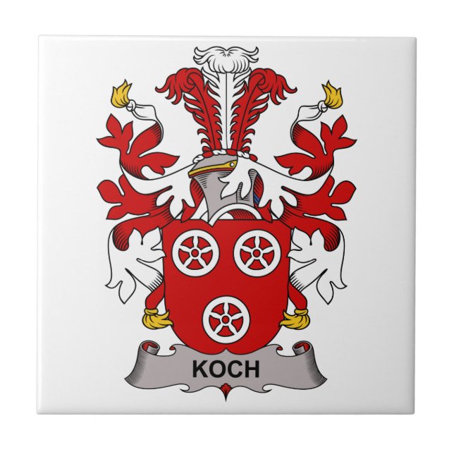 Koch Family Crest Ceramic Tile (Front)