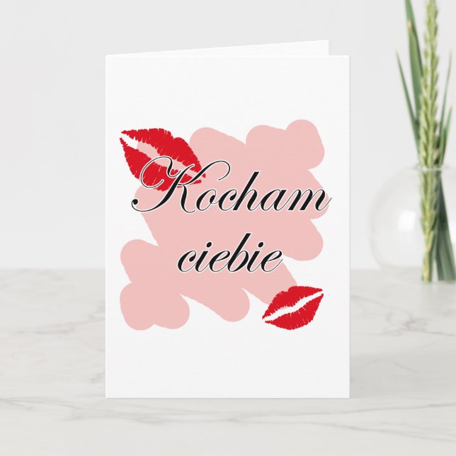 Kocham ciebie - Polish I love you Holiday Card (Front)