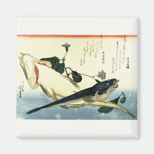Kochi (Bartail Flathead) Hiroshige's Japanese Fish Magnet