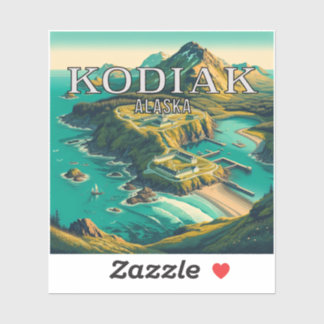 Kodiak Alaska 3 Inch Vinyl Sticker