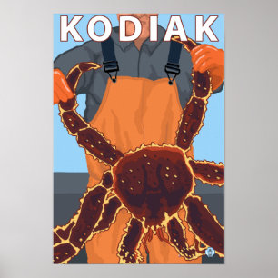 Kodiak, AlaskaAlaskan King Crab Poster