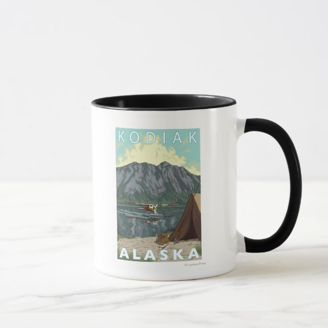 Kodiak, AlaskaBush Plane Fishing Mug (Right)