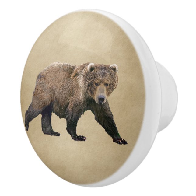 Kodiak Bear Ceramic Knob (Right)