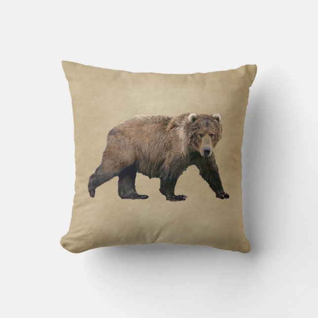 Kodiak Bear Cushion (Front)