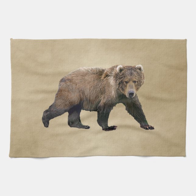Kodiak Bear Tea Towel (Horizontal)