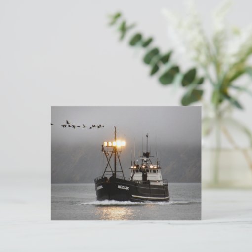 Kodiak, Crab Boat in Dutch Harbour, Alaska Postcard Zazzle
