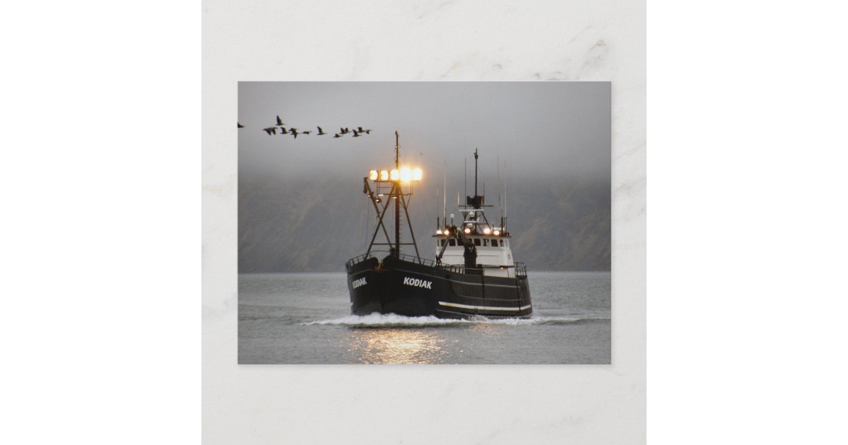 Kodiak, Crab Boat in Dutch Harbour, Alaska Postcard Zazzle