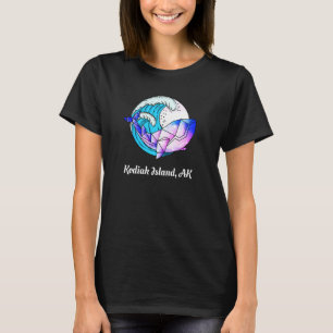 Kodiak Island Ak Japanese Paint Geometric Orca Kil T-Shirt