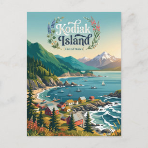 Kodiak Island Alaska Postcard