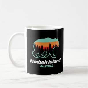Kodiak Island Alaska Retro Bear Gift  Coffee Mug
