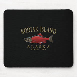 Kodiak Island Alaska Salmon Since 1784 Arched Tan  Mouse Pad