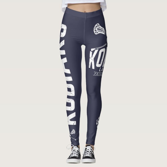 Kodiak Lacrosse - Blue Leggings (Front)
