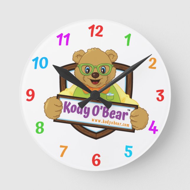 Kody O'Bear Wall Clock (Front)