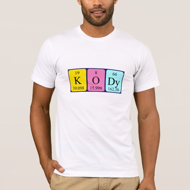 Kody periodic table name shirt (Front)