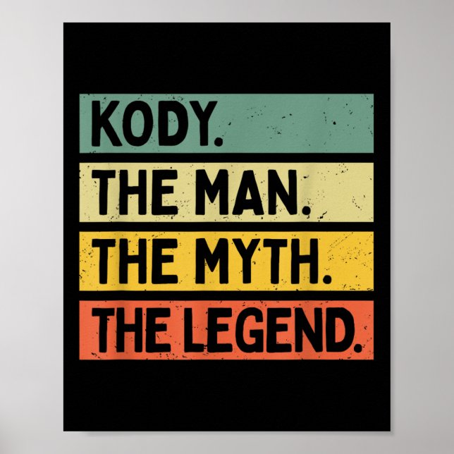 Kody The Man The Myth The Legend Funny Personalise Poster (Front)