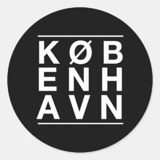 Koebenhavn By Copenhagen Denmark Classic Round Sticker