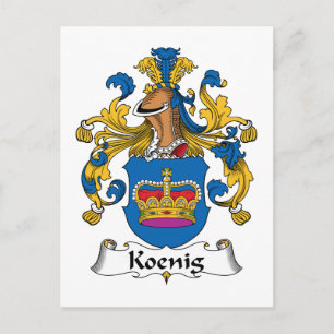 Koenig Family Crest Postcard