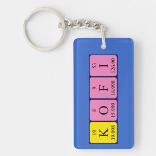 Kofi periodic table name keyring