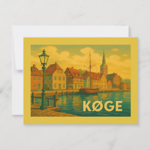 Køge Denmark Old Town Postcard