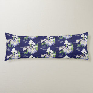 Kogyo Tsukioka Irises,Japanese Flower Art Body Cushion