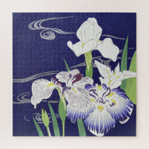 Kogyo Tsukioka Irises,Japanese Flower Art Jigsaw Puzzle