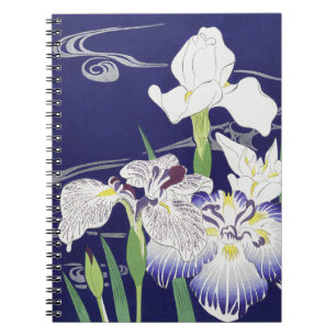 Kogyo Tsukioka Irises,Japanese Flower Art Notebook