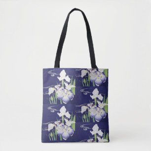 Kogyo Tsukioka Irises,Japanese Flower Art Tote Bag