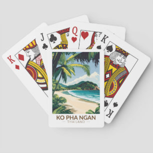Koh Pha Ngan Thailand Travel Art Vintage Playing Cards