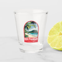 Koh Phangan Thailand Travel Art Emblem