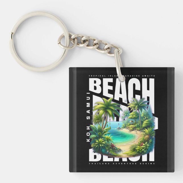 Koh Samui Island Thailand Key Ring (Front)