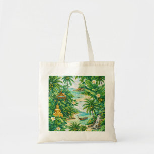 Koh Samui Thailand Tropical Buddha Jungle Beach Tote Bag