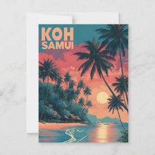 Koh Samui vintage Postcard