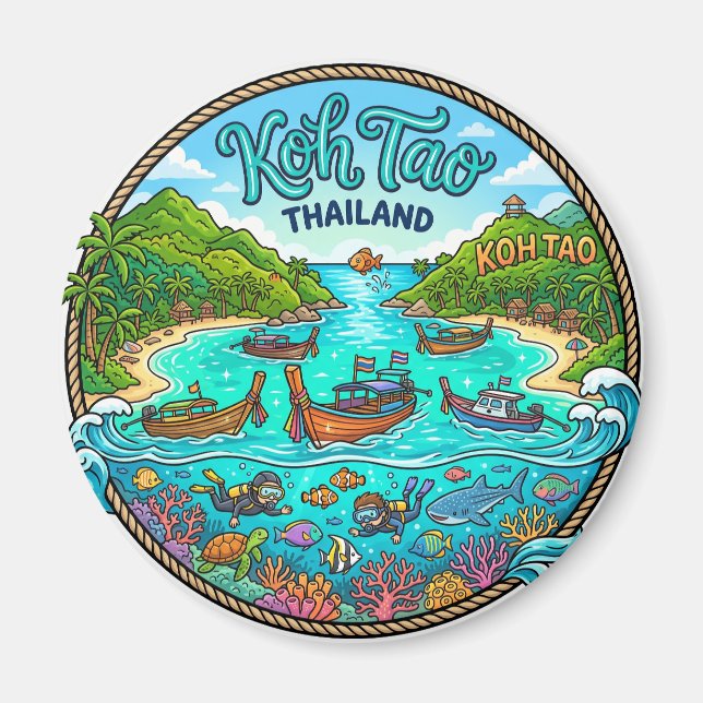 Koh Tao Thailand Magnet (Front)
