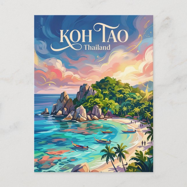 Koh Tao Thailand Postcard (Front)