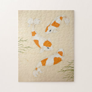 Kohaku Koi Carp Painting Jigsaw Puzzle