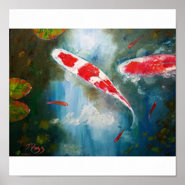 Kohaku Koi Painting Poster (Front)