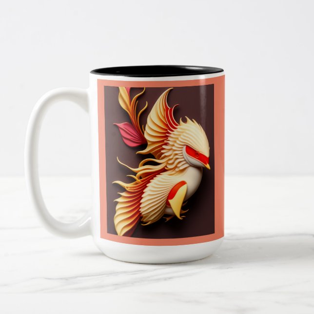 kohaku koi Two-Tone coffee mug (Left)