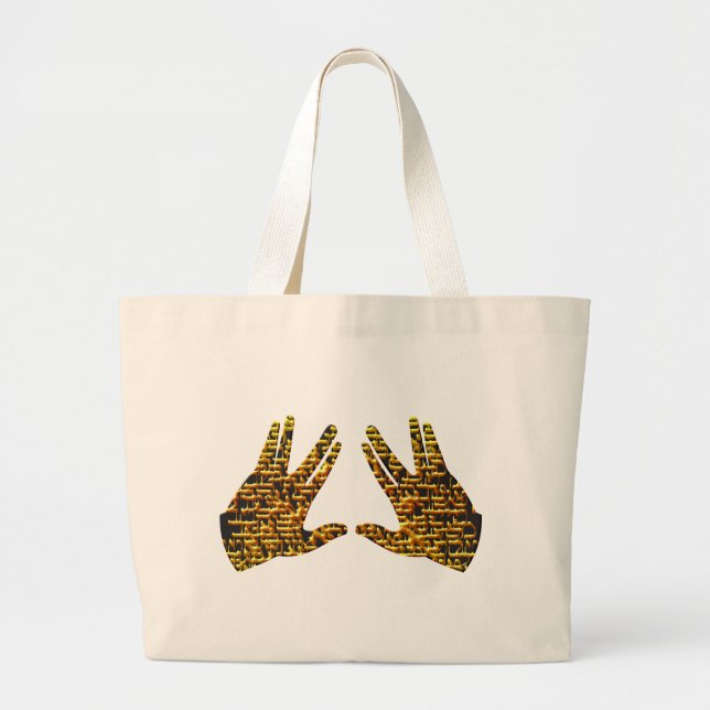 Kohen Hands Large Tote Bag (Front)