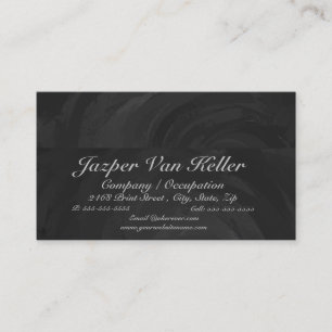 Kohl Black Monogram Personalised Business Card