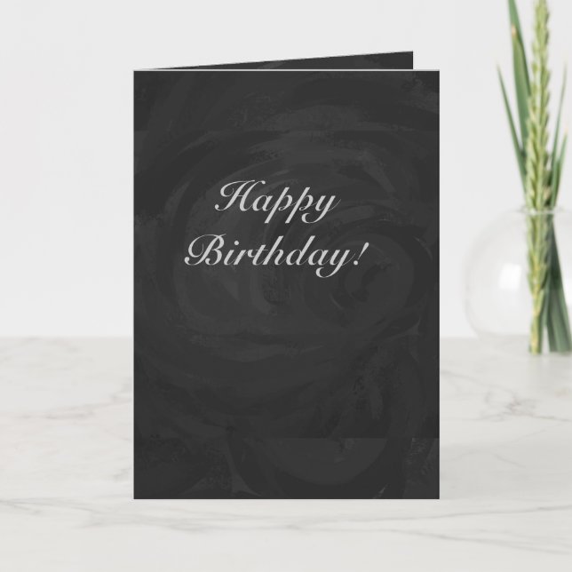 Kohl Black Monogram Personalised Card (Front)
