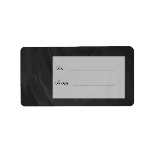 Kohl Black Monogram Personalised Label (Front)