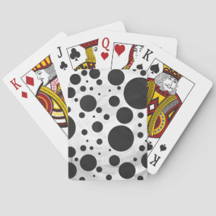 Kohl Black Polka Dot Pattern Playing Cards