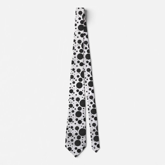 Kohl Black Polka Dot Pattern Tie (Front)
