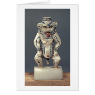 Kohl Pot, depicting the Egyptian household god Bes