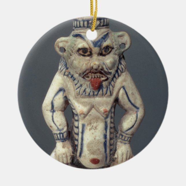 Kohl Pot, depicting the Egyptian household god Bes Ceramic Tree Decoration (Front)