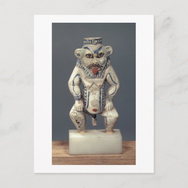 Kohl Pot, depicting the Egyptian household god Bes Postcard (Front)