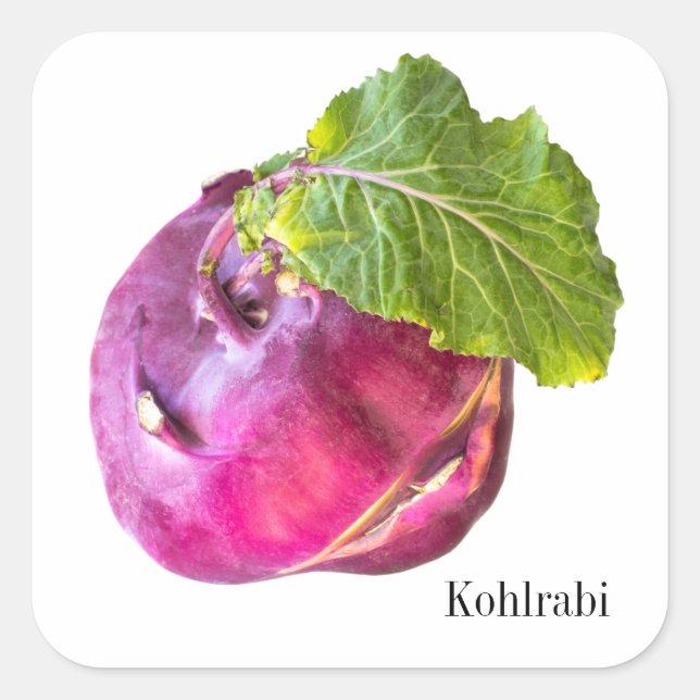 Kohlrabi Square Sticker (Front)
