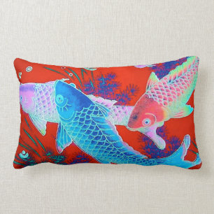 "Koi Accent Pillow" Lumbar Cushion